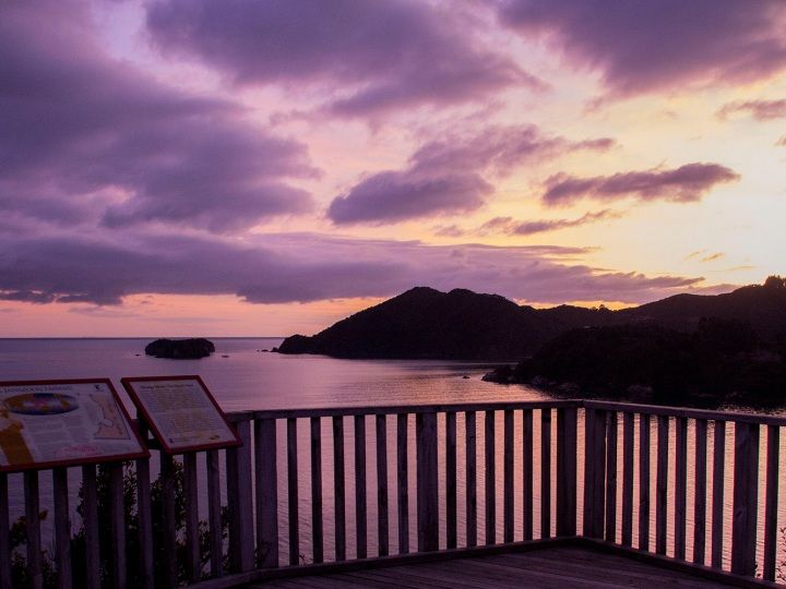 Sunrise at the Abel Tasman Memorial